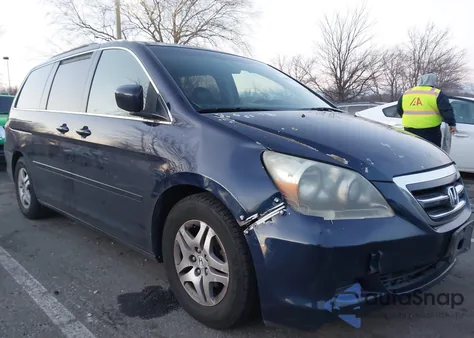 2007 Honda Odyssey Ex-L из США, поврежденный, VIN 5FNRL38767B082779